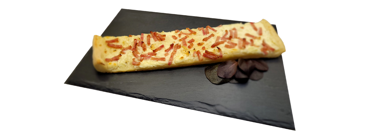 tarte flambee en tranche